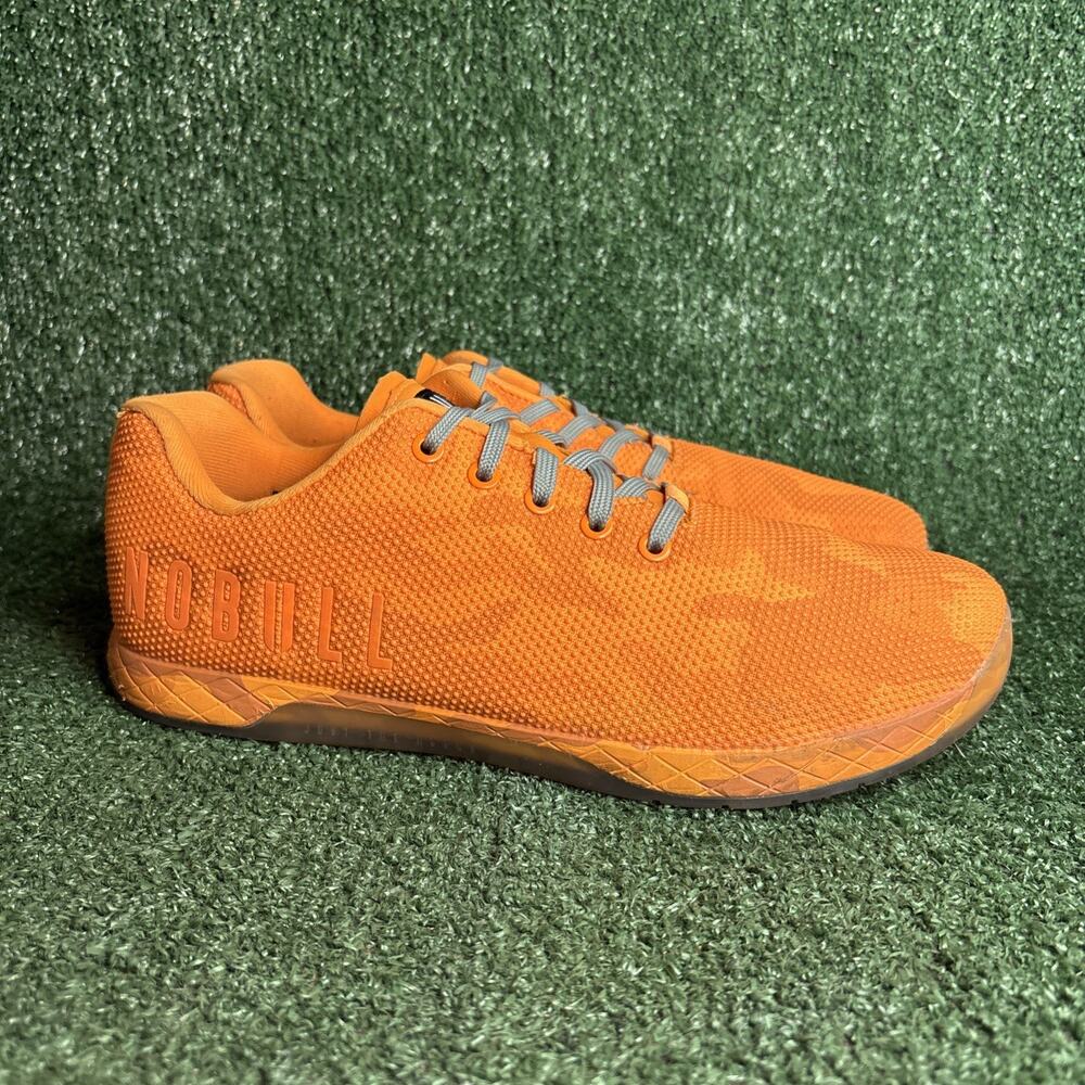 Nobull Mens 12.5 Shoes‎ Orange Camo Training Superfabric Workout Sneaker Gym